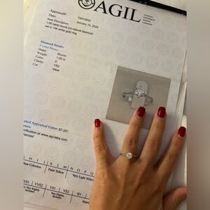 Elegant Silver Diamond Ring